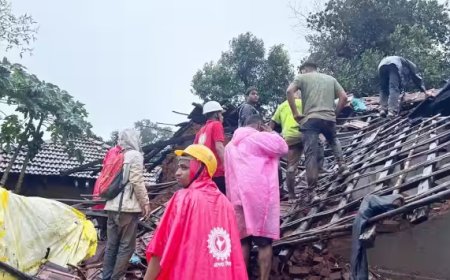 Landslide Strikes Raigad, Maharashtra: 5 Dead, Numerous Families Trapped
