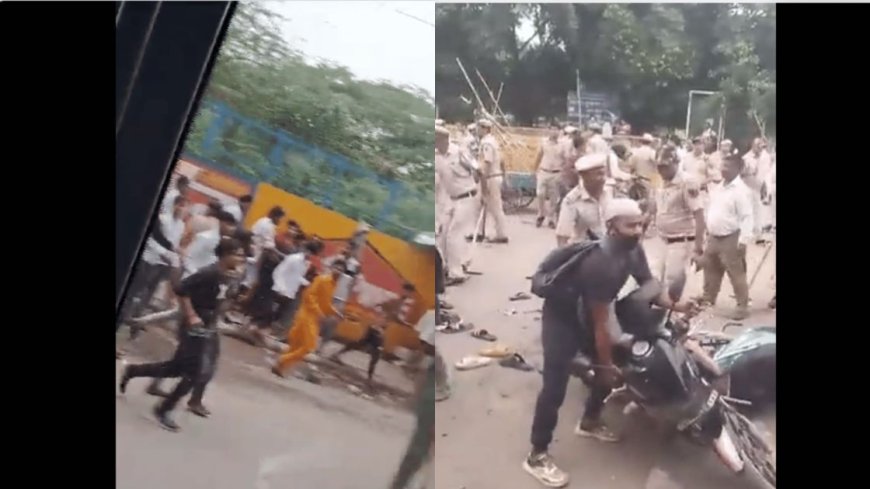 Stone-Pelting and Clash During Muharram Procession Injure 10 Cops and Damage Vehicles in West Delhi