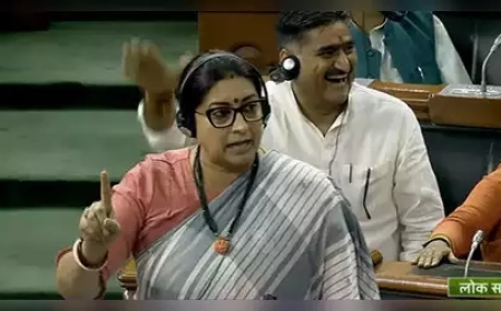 Parliamentary Clash: Smriti Irani and Rahul Gandhi Spar Over 'Flying Kiss' Controversy