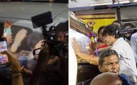 Actor Vijay Attacked with Shoe During Captain Vijayakanth's Funeral