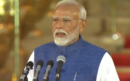 PM Modi Takes Oath for Historic Third Consecutive Term, Matching Nehru's Record