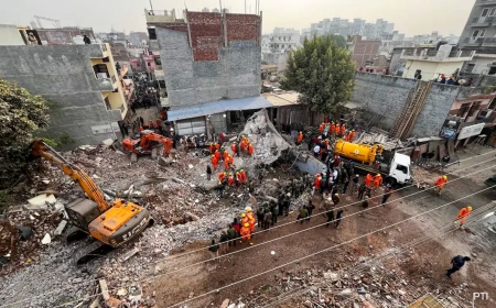 2 Dead, Several Feared Trapped After Mohali Building Collapse; Rescue Operations Underway