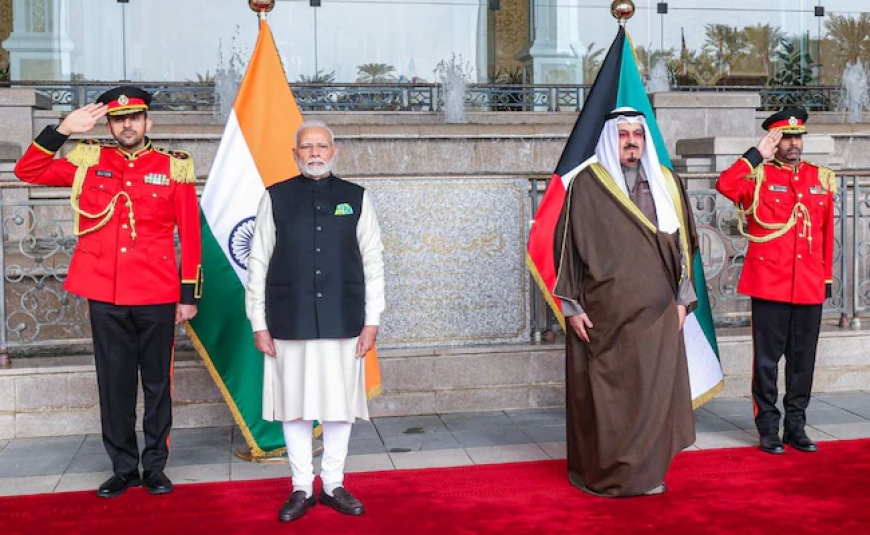 PM Modi Conferred with Kuwait’s Highest Honour, 'The Order of Mubarak Al Kabeer'